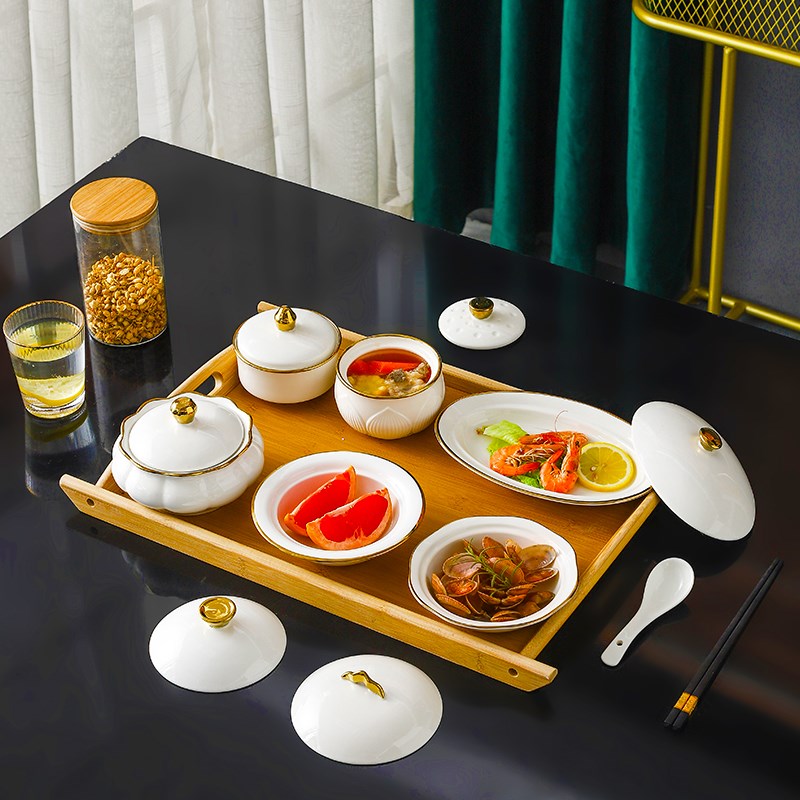月子中心精致餐盘月子餐餐具月子餐具一人食餐具套装产妇碗
