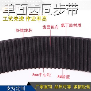 同步带 185齿传动带 齿轮传送带橡胶齿形带环形工业皮带HTD8M1480