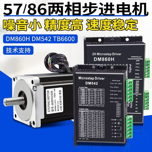 57 86两相步进电机套装DM860 DM542驱动器大扭矩75NM/85N/12Nm