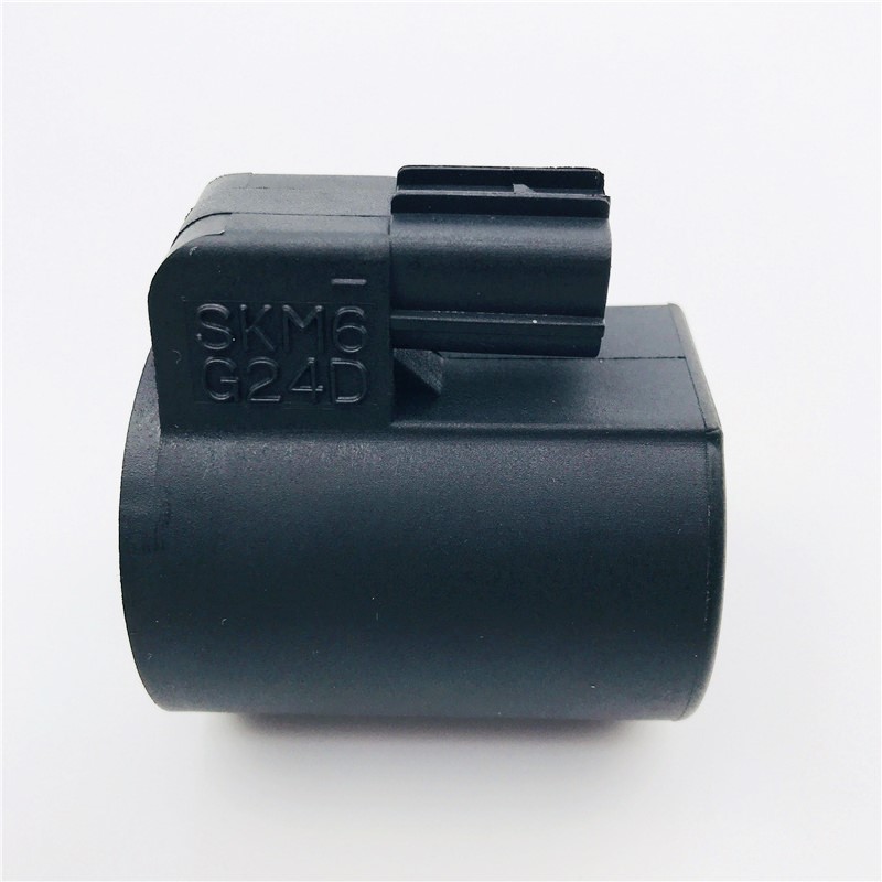 挖机配件川崎SKM6旋转电磁阀主泵川崎G24DG12D先导安全电磁阀线圈