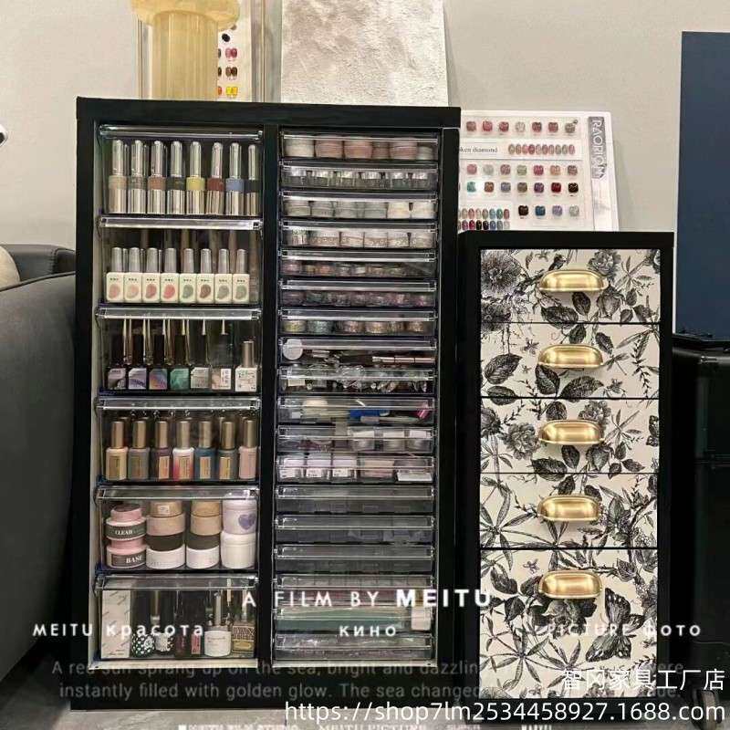 平底美甲店收纳柜烘焙磨具柜4文件柜抽屉式甲油胶罐装家具抽屉柜