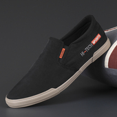 新款 经典 休闲男鞋 闪步2026春季 舒适透气布鞋 一脚蹬时尚 低帮板鞋