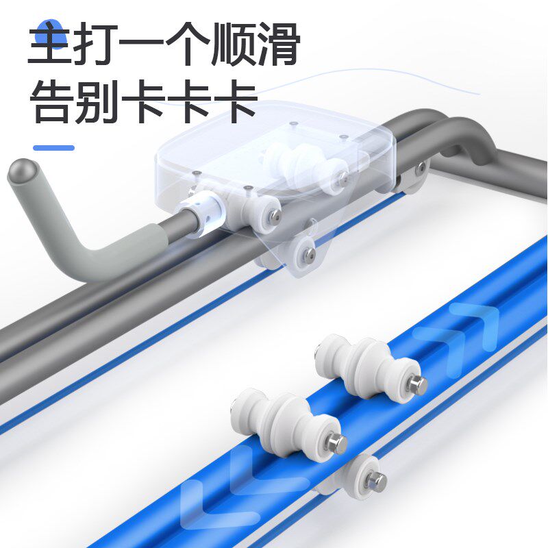 多功能双轨健腹机家用健身器材练腹肌自动回弹健腹轮瘦腹神器