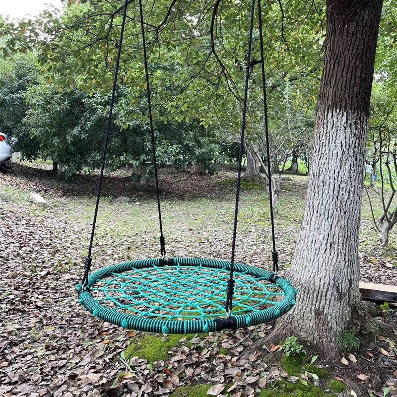 户外圆盘秋千室内庭院悬挂吊床吊椅幼儿园风景区公园儿童圆形荡秋