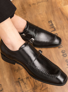 秋季新款男鞋子韩版青年增高正装商务皮鞋男士英伦尖头休闲皮鞋男