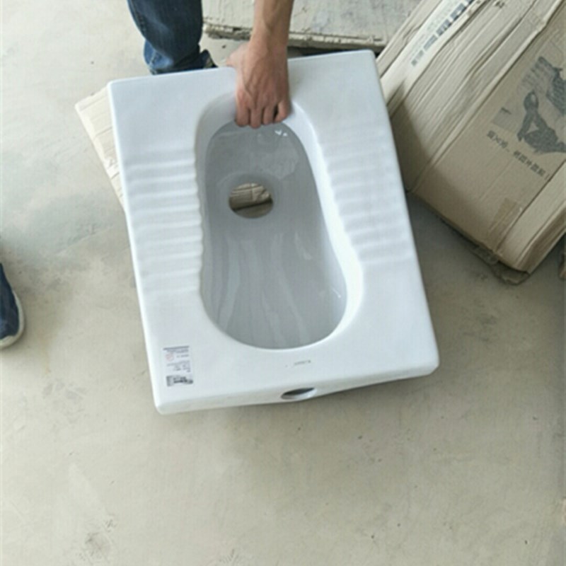 厕所陶瓷大便器卫生间洁具无弯后出水前出水防臭蹲坑可装水箱