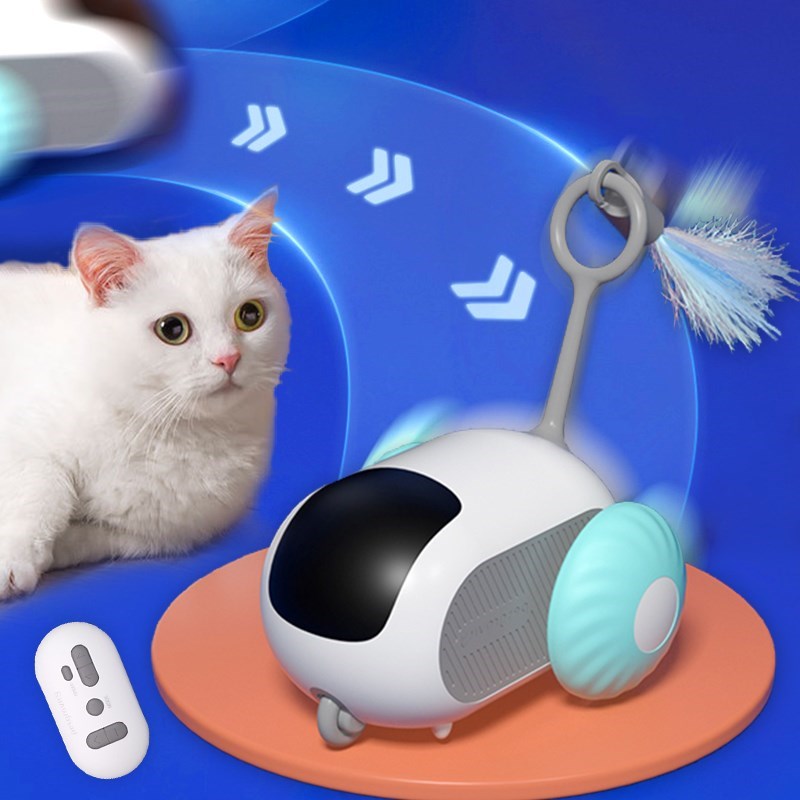 猫咪玩具逗猫h车子引力智能棒自动遥控车电动球自嗨解闷老鼠不倒