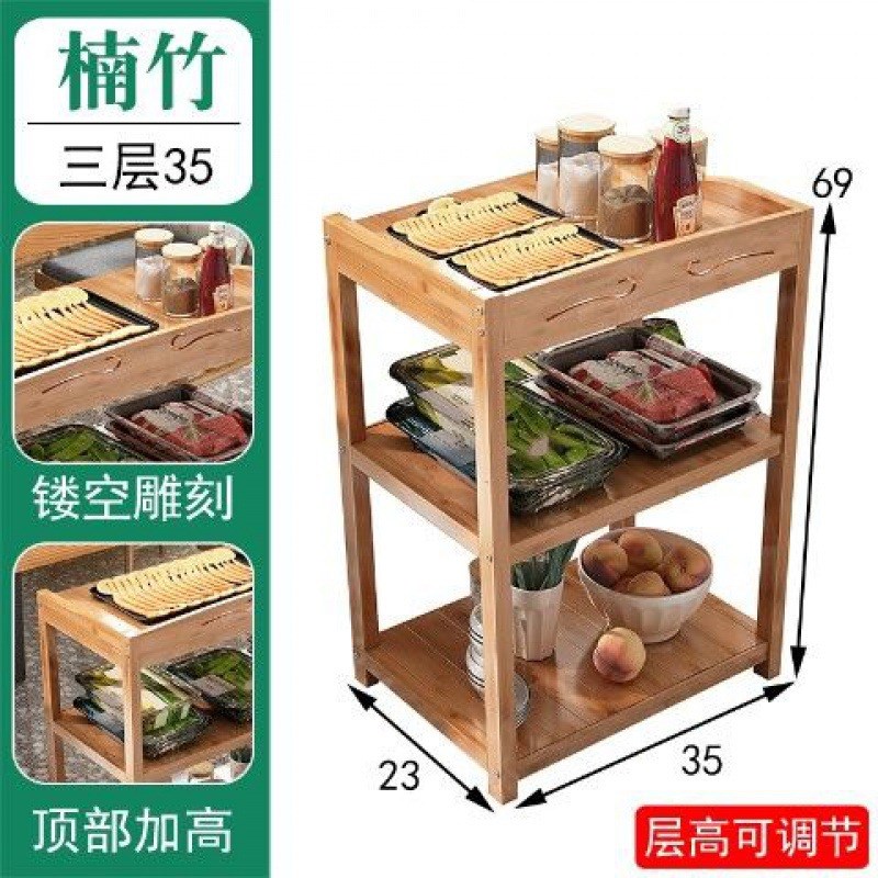 碟子木架厨房菜架m实木碳化多层火锅菜架三层菜架酒店菜架子商用