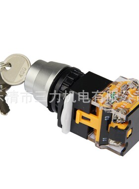 乐清三力金属钥匙锁选择转换旋转LA68A SB8 LA38-YX25C按钮开关