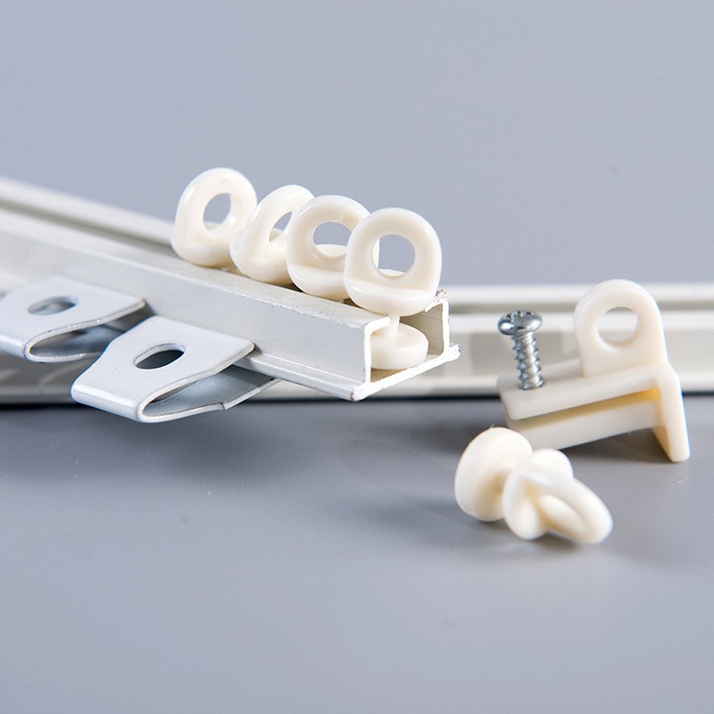 超薄静音直轨内开窗铝合金窗帘轨道弯曲轨道直轨双轨单轨顶装飘窗