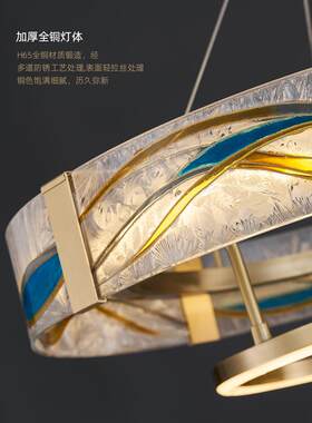 2024新款全铜灯具客厅吊灯现代大气轻奢复式新中式国风茶室餐厅灯