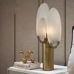 后现代轻奢客厅设计师款个性台灯创意样板房展厅金属玻璃艺术台灯