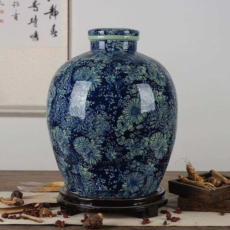 酒坛子家用10斤20斤30斤50斤装泡酒瓶仿古酒缸带龙头琴萱