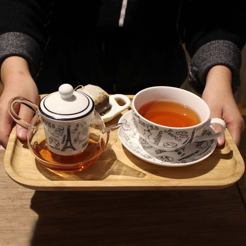 英式下午茶杯陶瓷茶具一套图腾茶具单人壶咖啡杯碟骨瓷套装耐高温