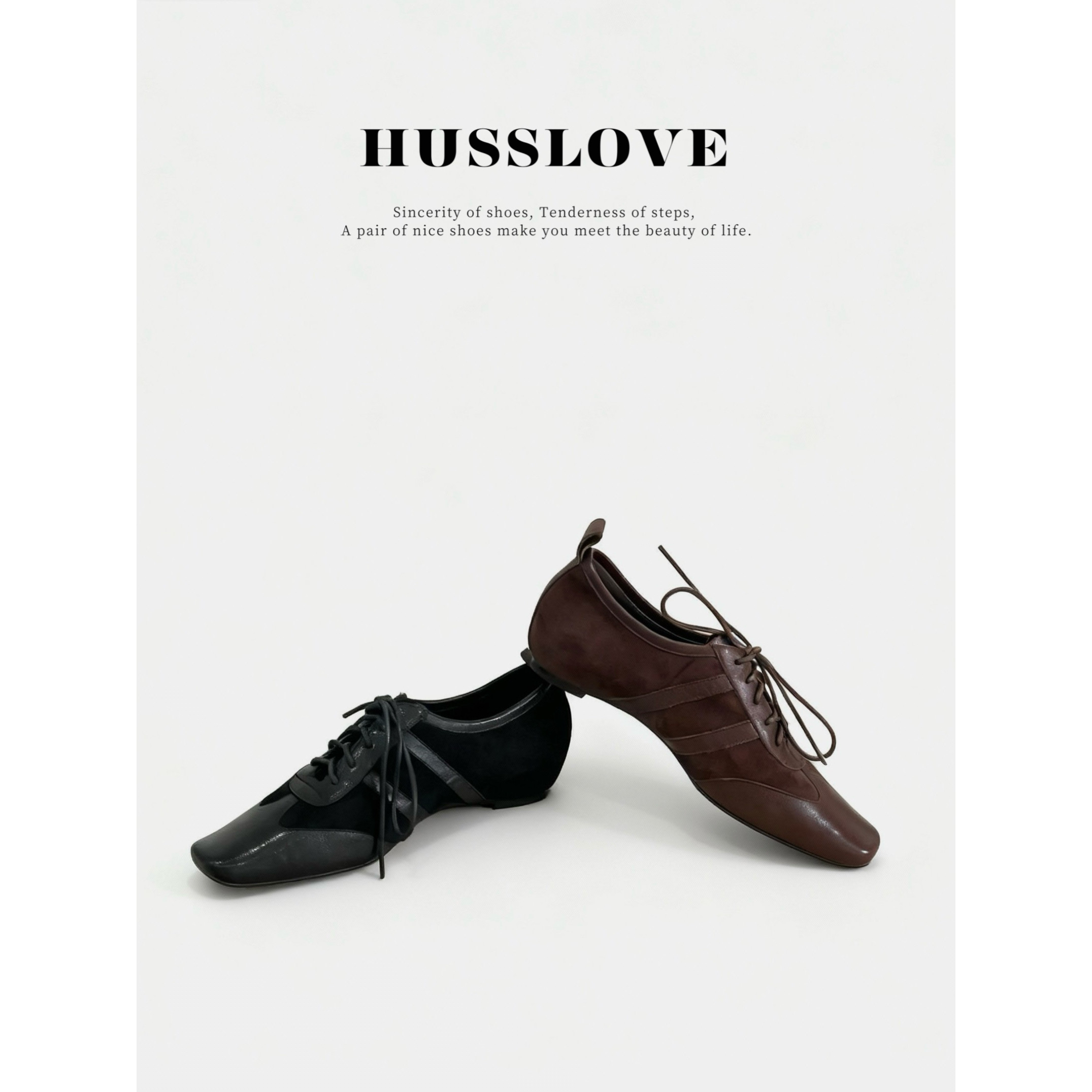 HUSSLOVE 头层羊皮+羊反绒·跟高3.5CM·复古老钱风内增高德训鞋,女鞋,德训鞋,淘宝优惠券,粉丝福利购,淘宝优惠卷