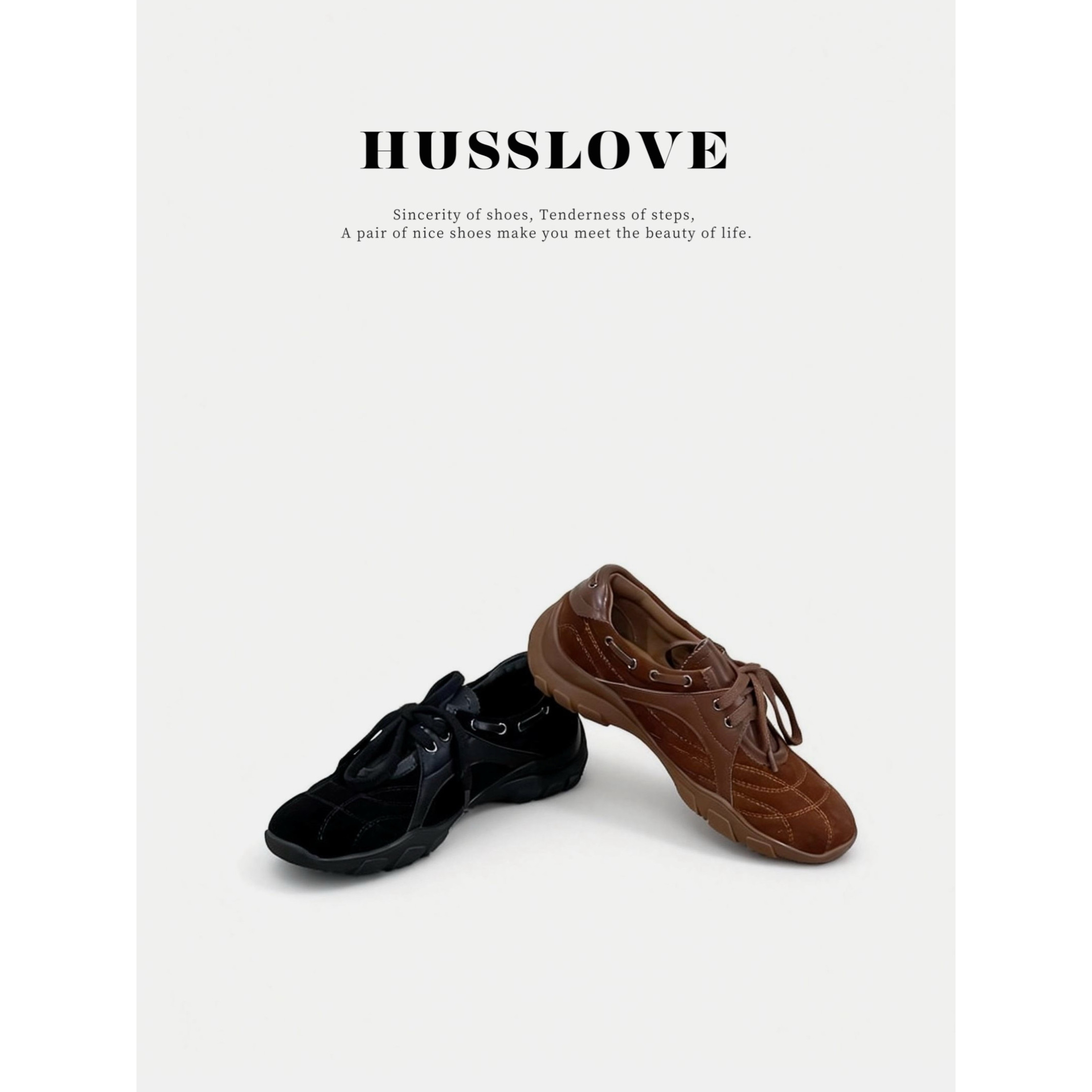 HUSSLOVE 复古时尚百搭运动休闲女磨砂皮交叉系带圆头舒适德训鞋,女鞋,德训鞋,淘宝优惠券,粉丝福利购,淘宝优惠卷