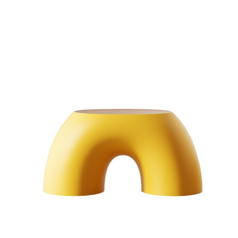 家用儿童加厚彩虹矮凳子客厅防滑圆板凳浴室卫生间踩脚小凳子创意