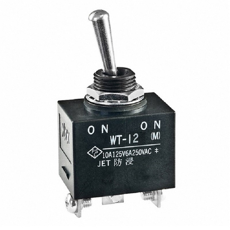 NKK日开50A拨动开关进口大型钮子开关6脚2档