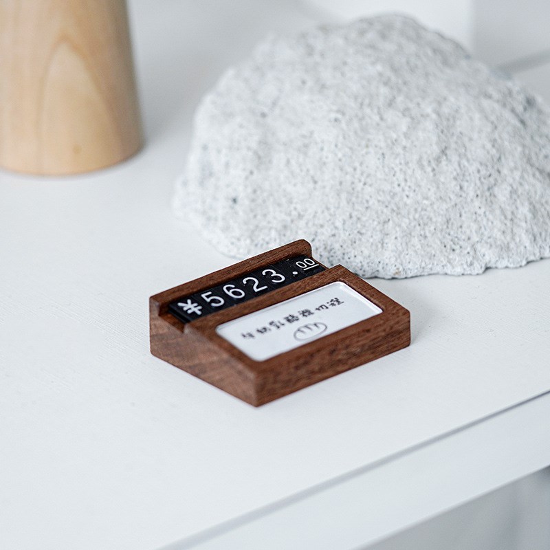 实木数字价钱牌 创意烟酒茶价格展示架牌木质蛋糕pop标签价签牌