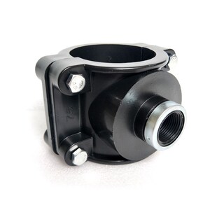 PE75水管增接口90 110快速抢修接哈夫节补漏接头三通变径鞍座内丝