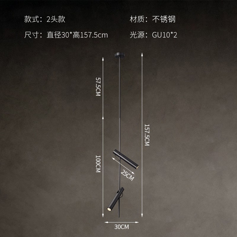 意式床头吊灯极简高级感软装可调节多头橱窗背景墙餐厅卧室小吊灯
