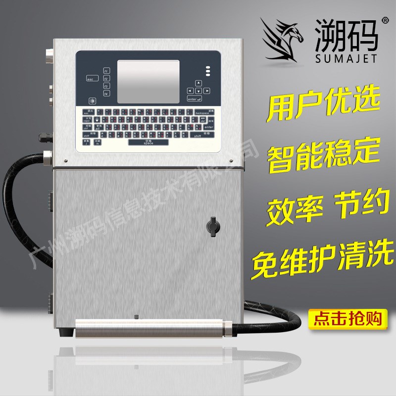 源头工厂溯码W600全自动喷码机喷墨打印生产日期打码小字符喷码机