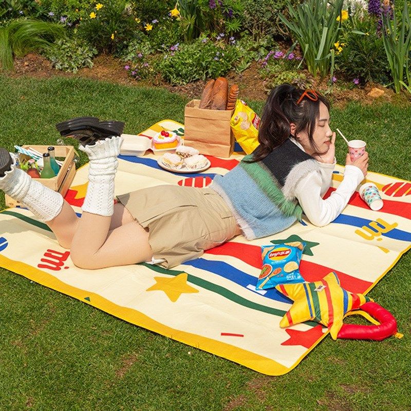 厂家定制生活野餐垫隔潮条纹星星户外露营垫可携式野炊加厚地垫,户外/登山/野营/旅行用品,防潮垫,淘宝优惠券,粉丝福利购,淘宝优惠卷