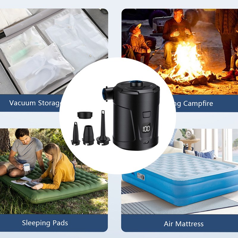 户外露营小型电动充气泵家用车载便携电动泵充气抽气电泵
