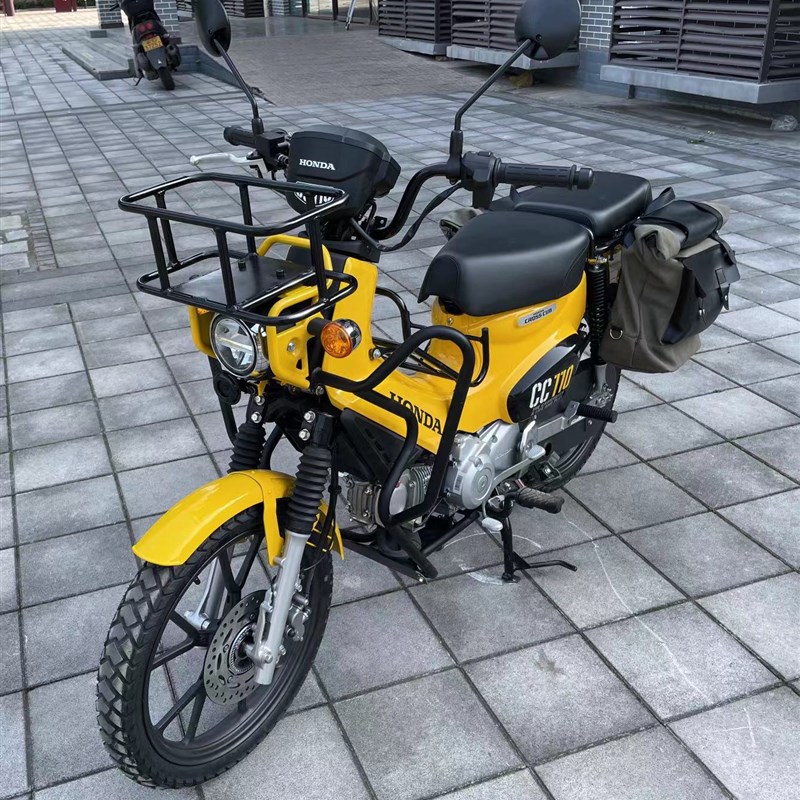 适用本田CROSS CUB 110幼兽前护杠保险杠CC110中货架菜篮边包改装
