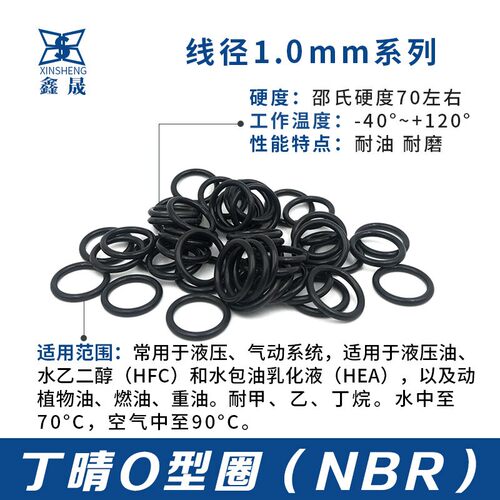丁晴胶O型密封圈耐油外径19/20/22/24/25/27/28/33/35/40*1.0线径