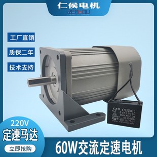 上海仁侯220v光轴OPG电机带电容60w单相四级5IK60A CF交流小马达