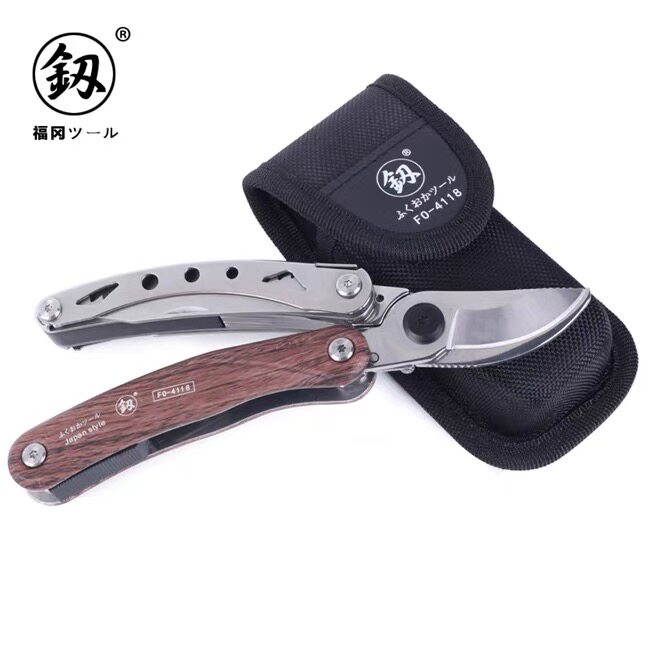 日本福冈折叠树枝剪套装螺丝刀组合套剪刀美工刀园林剪随身户外
