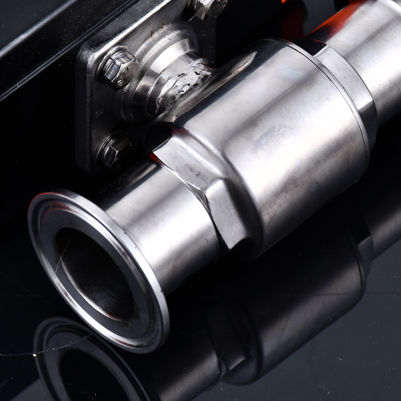 304/316不锈钢气动快装球阀 Q681F-16P卡箍卡盘式快接直通阀门6分