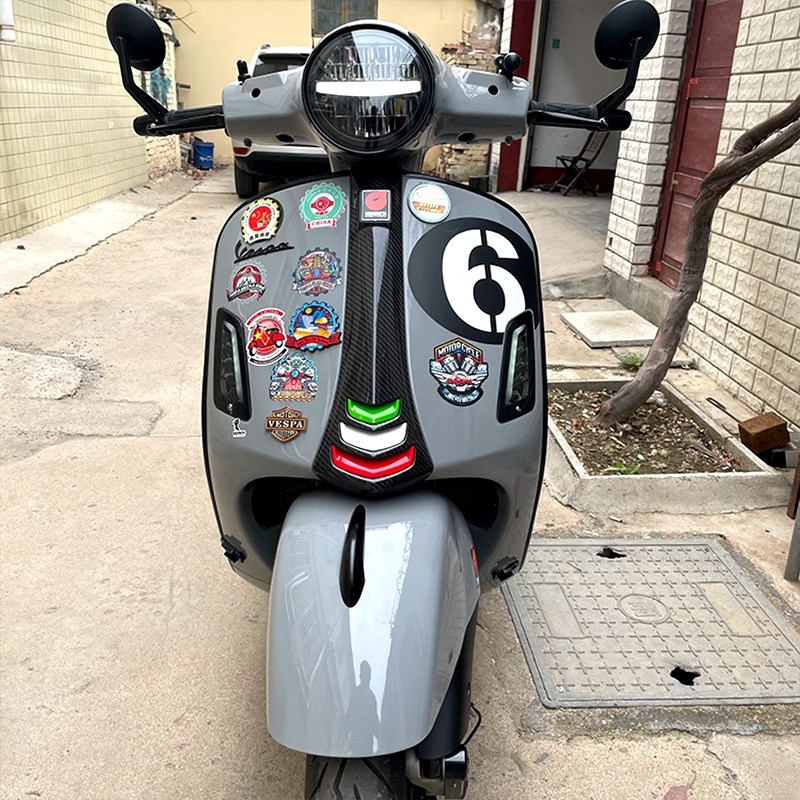 适用于Vespa大灯框GTS300 hpe 黑化 大灯眉 灯罩 黑色灯眉 灯罩