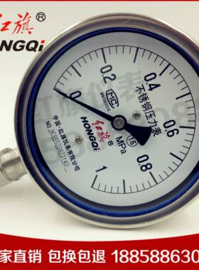 厂家直销 红旗仪表 YZ60BF 不锈钢压力真空表 010MPA耐腐蚀