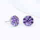 「紫藤花眠」精致紫色锆石耳钉个性 小众时尚 耳饰银针防敏耳环G093