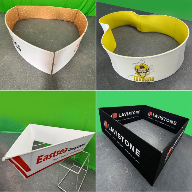 上海工厂快幕秀吊环布艺圆形方形展会展板标准展位制作搭建展示架