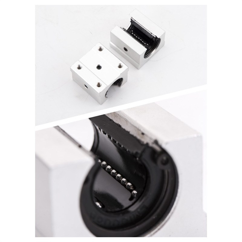 圆柱直线光轴铝托导轨套装整套SBR12 16 20 25 30木工滑台滑轨道