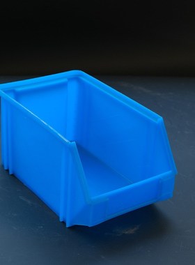 厂家供应kx300零件收纳盒斜口蓝色塑料收纳盒螺丝五金开口零件盒
