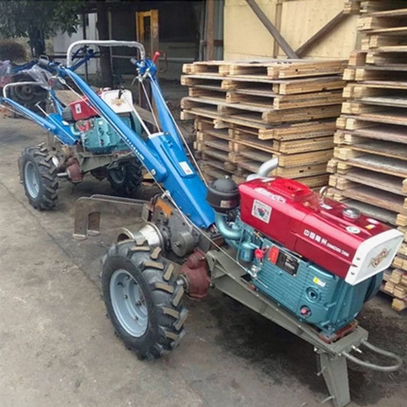 15马力拉电缆手扶拖拉机绞磨卷扬机 单双滚筒8吨两轮绞磨牵引机