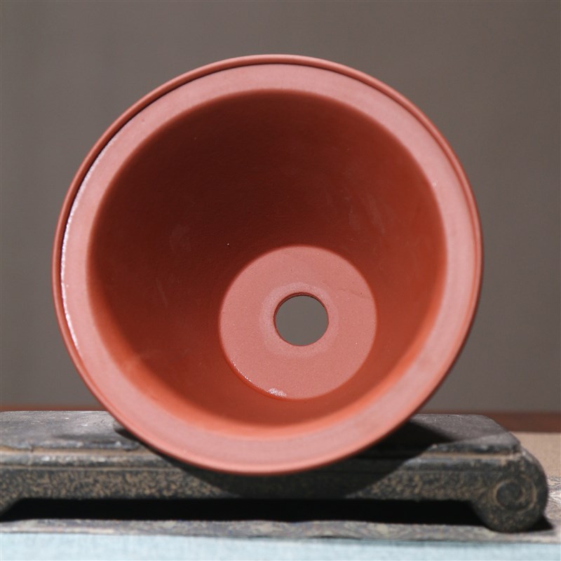 紫砂花盆斗笠盆斗盆手工兰花盆精品春兰盆觅陶乡建兰手工盆景盆