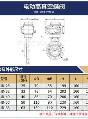 火炬牌不锈钢碳钢GID型电动高真空蝶阀可调节角度304不锈钢