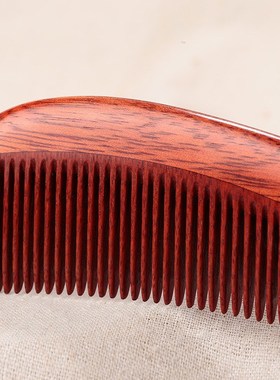 天然檀木梳子酸枝木梳SSM1-25-A加厚圆柄榫卯手工防静电现货