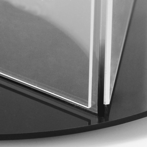 亚克力加大三面旋转台牌台卡 咖啡厅酒店餐厅酒水牌桌牌展示夹 A4