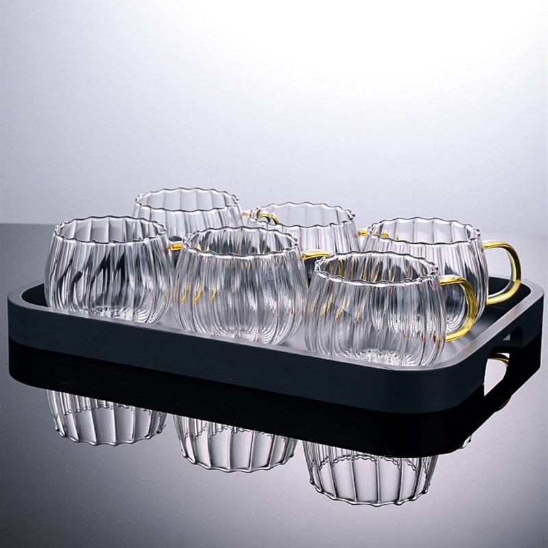 高颜值耐热玻璃水具套装现u代家用茶几带把泡茶喝水杯子冷水壶茶