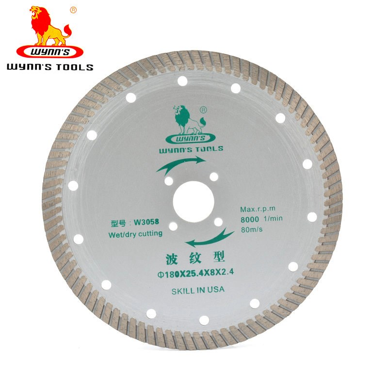 Wynns威力狮 180mm波纹型金刚石锯片 7吋瓷砖切割片云石片 W3058