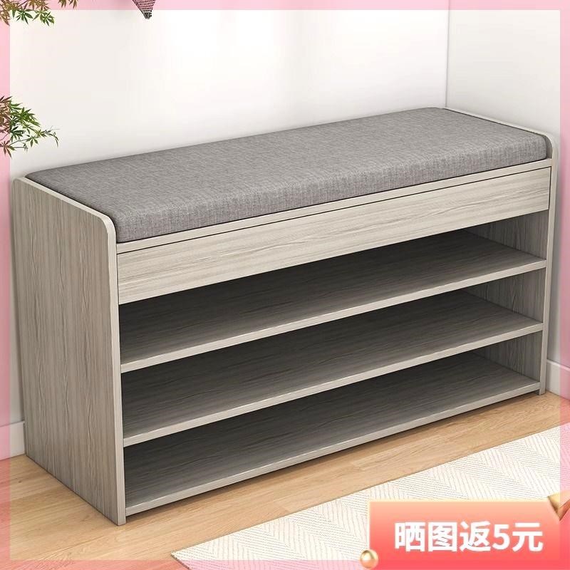 换鞋凳家用门口软包储物鞋柜坐凳一体穿鞋凳进门入户简约现代鞋架