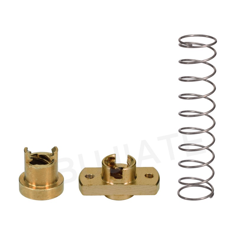 3D打印机配件T8丝杆切边螺母铜消间隙消回差螺母梯型不锈钢丝杆