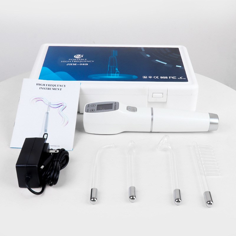 新品彩屏高周波电疗仪4件套高G频臭氧电疗棒家用美容仪器