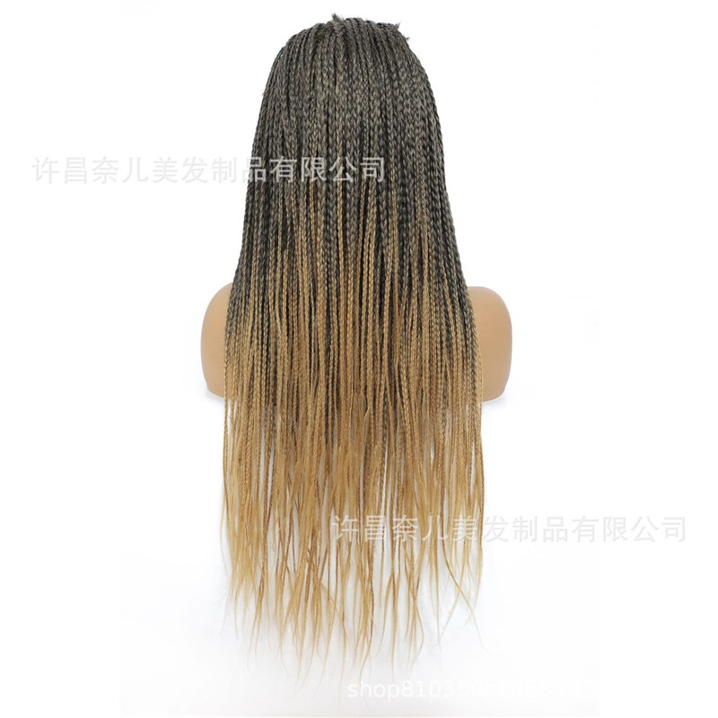 欧美假发冰丝发带三股辫子假发化纤假发头H套非洲假发脏辫新款wig
